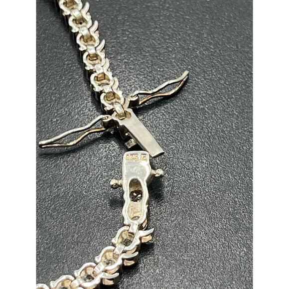 ROSS SIMON 925 Sterling SilverVintage Topaz Swirl CZ Tennis Bracelet Sz 7 - Picture 5 of 13